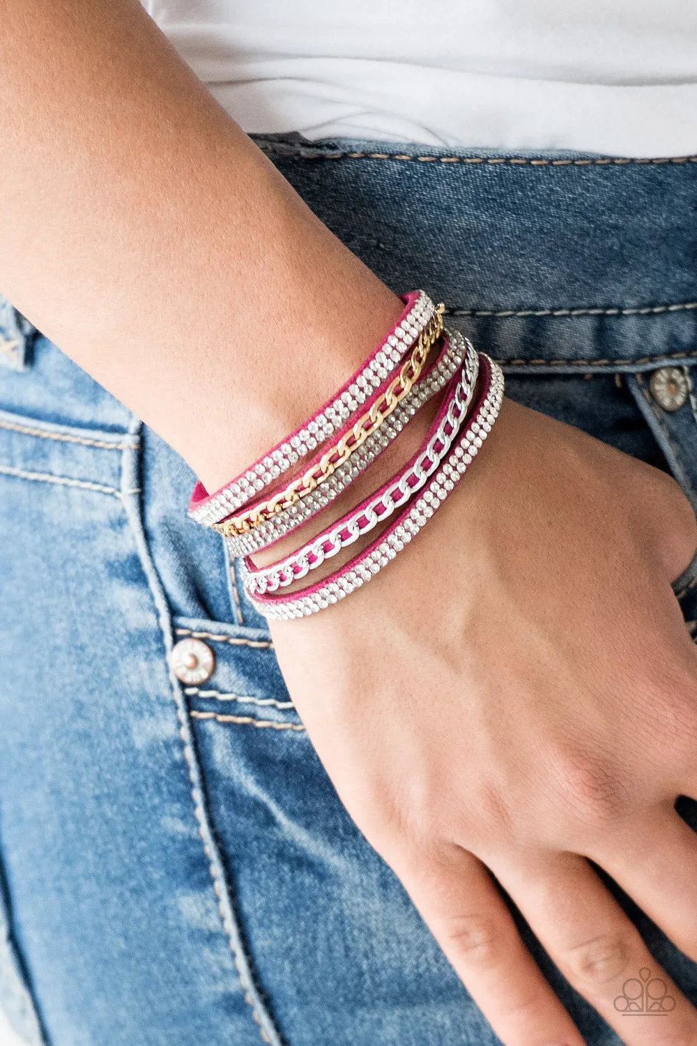 Paparazzi Fashion Fiend - Pink Urban Bracelet