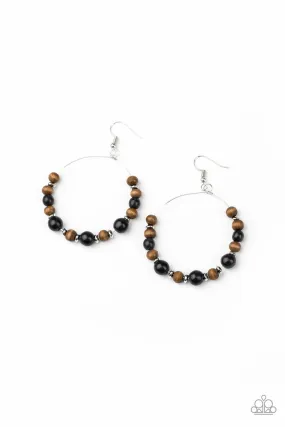 Paparazzi Forestry Fashion - Black Earrings