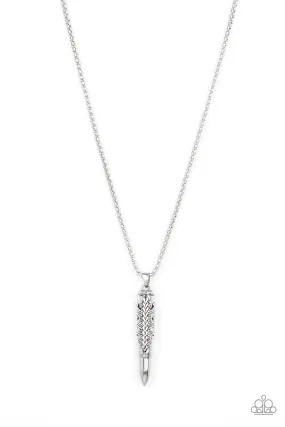 Paparazzi Mysterious Marksman - Silver Men's Urban Necklace