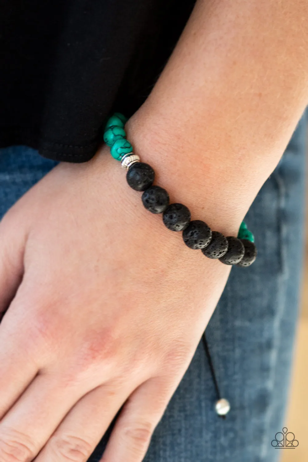 Paparazzi Relaxation - Green Urban Bracelet