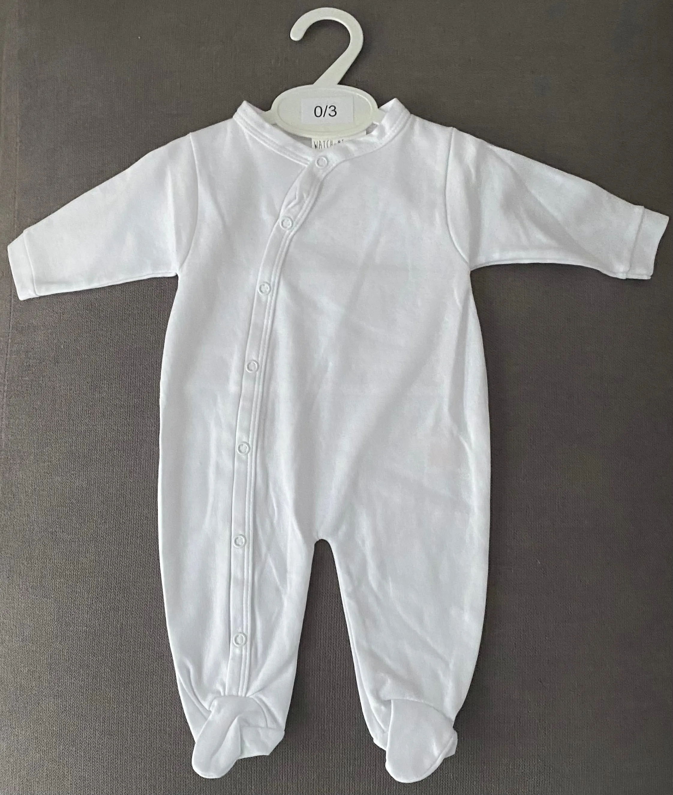 Plain Cotton Babygrow