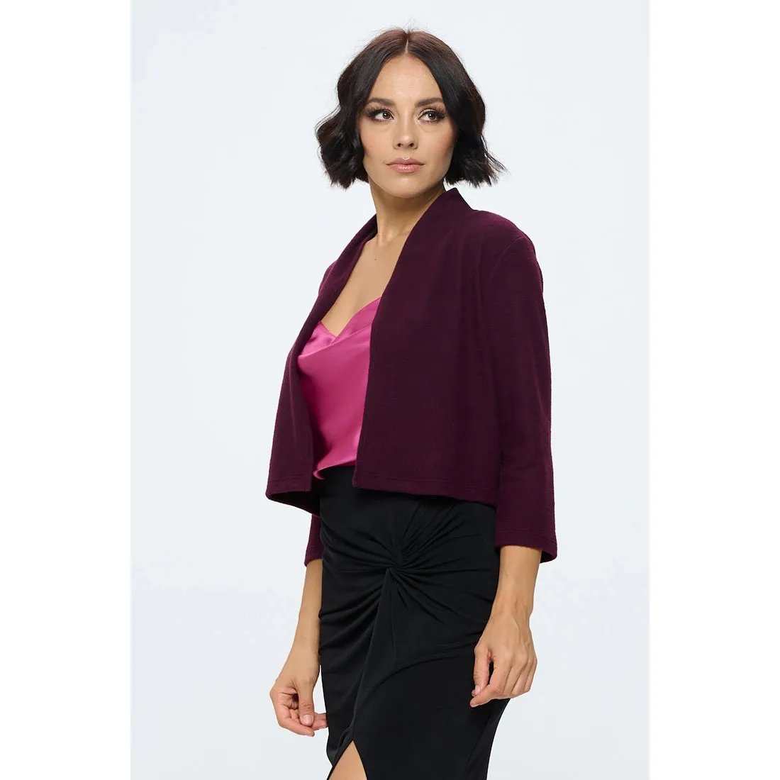 Renee C Brushed Knit Bolero Cardigan