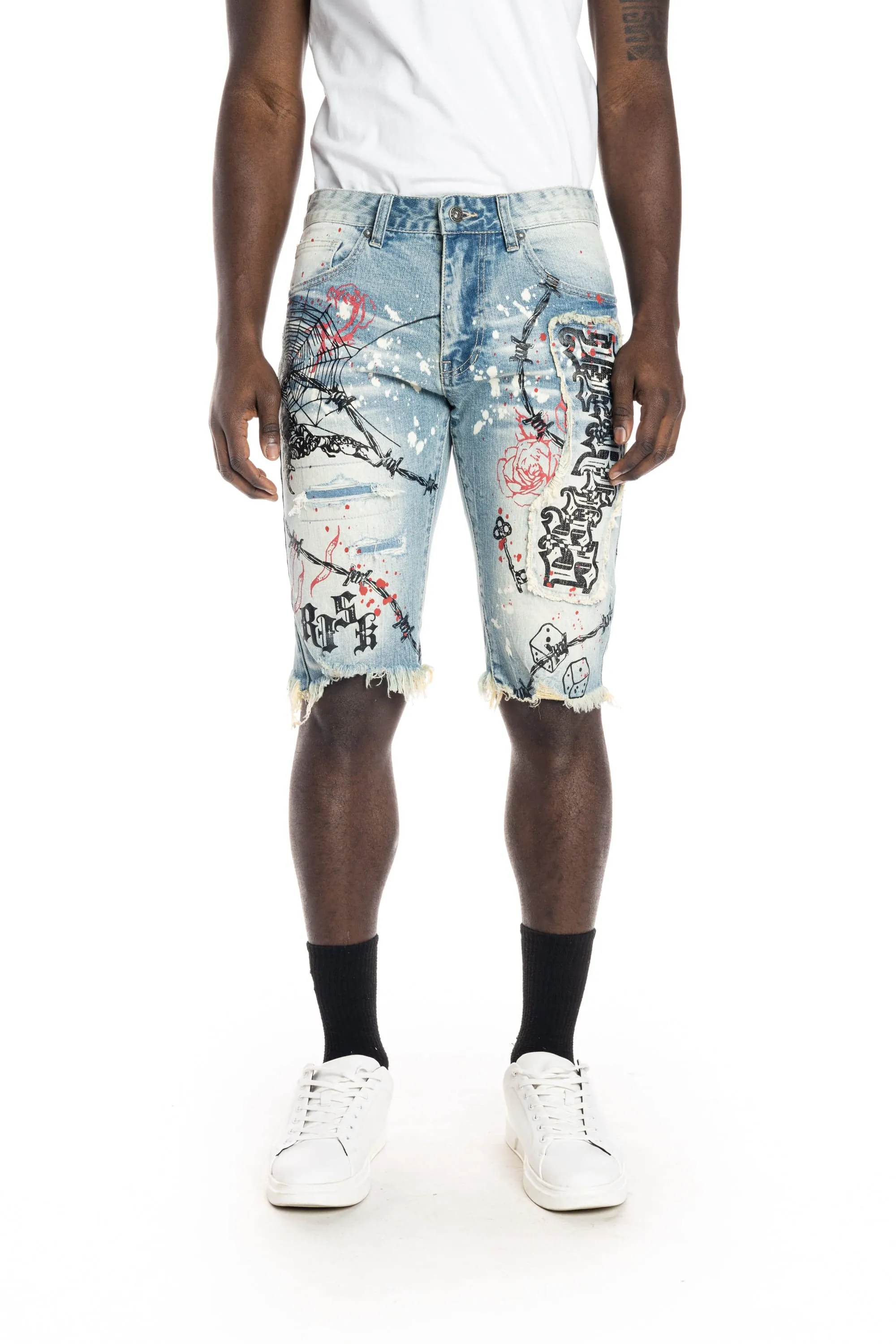 Scorpion Fashion Jean Shorts - Brighton Blue