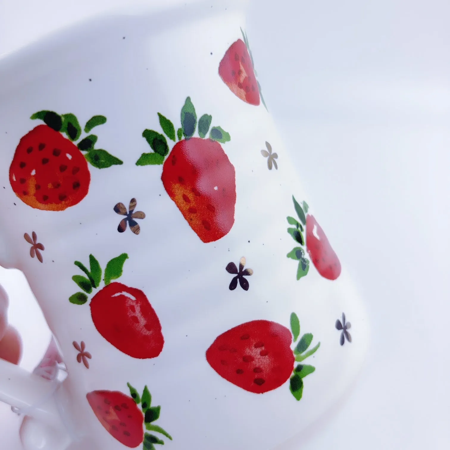 Seeds & Sunshine Strawberry Strawberries Stoneware Ceramic Mug 21 oz