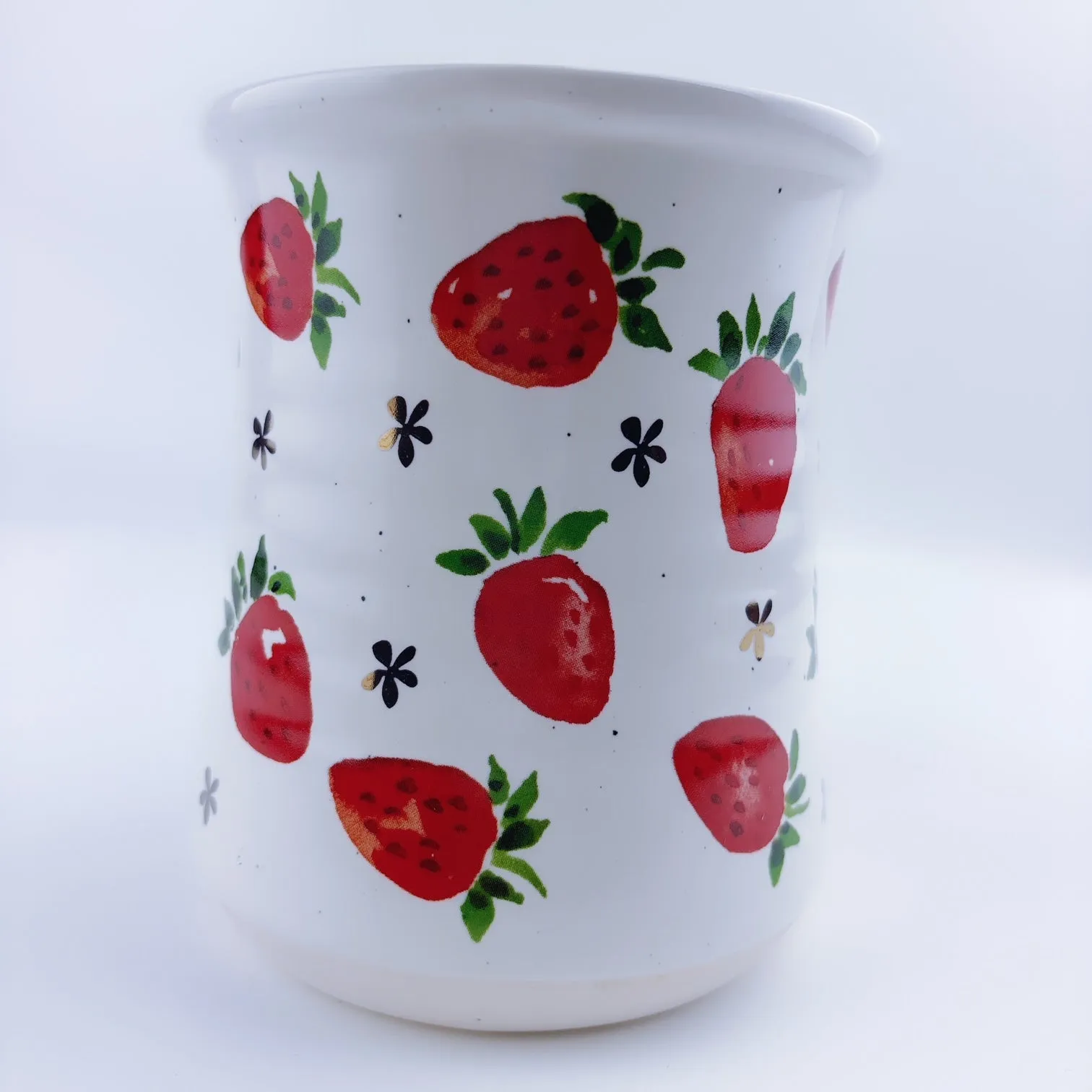 Seeds & Sunshine Strawberry Strawberries Stoneware Ceramic Mug 21 oz