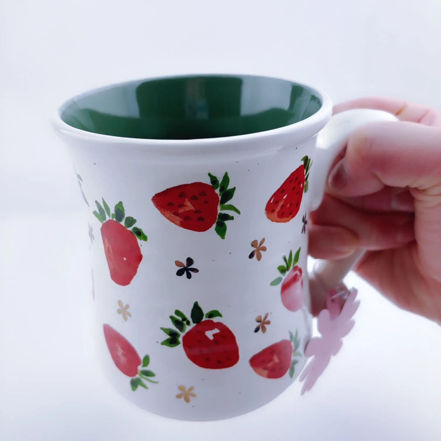 Seeds & Sunshine Strawberry Strawberries Stoneware Ceramic Mug 21 oz