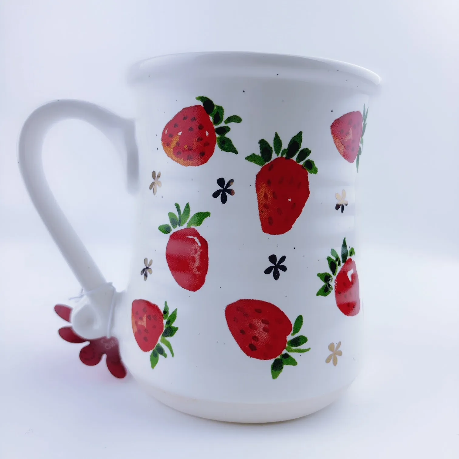 Seeds & Sunshine Strawberry Strawberries Stoneware Ceramic Mug 21 oz