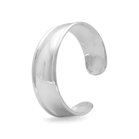 Sterling Silver 19mm Cuff with Polished Edge- M H W ACCESSORIES