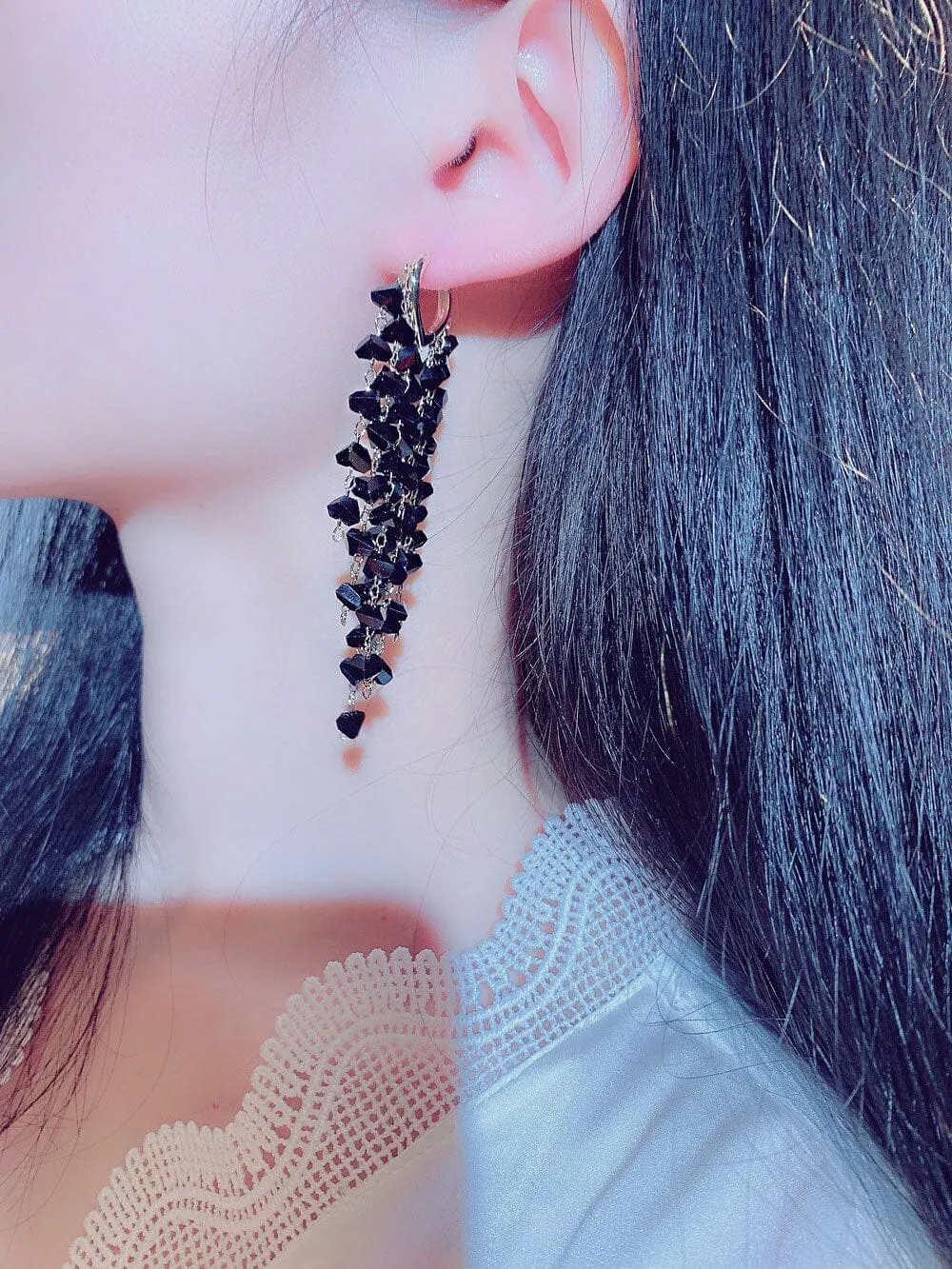 Super Fashion Shine Glamour Crystal Temperament Earrings