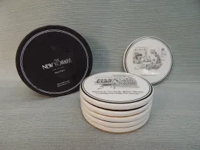 The New Yorker Porcelain Coasters Set - Like New!