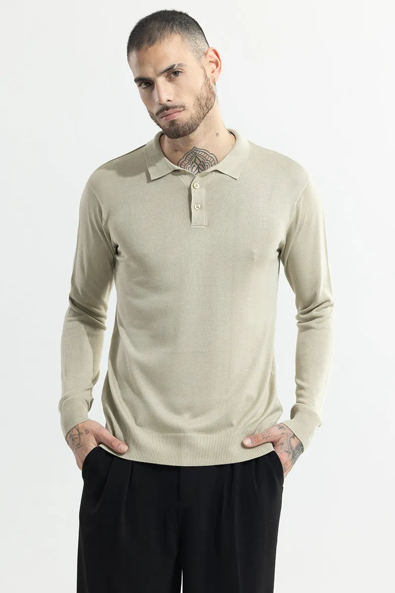 Urban Edge Beige Polo T-Shirt