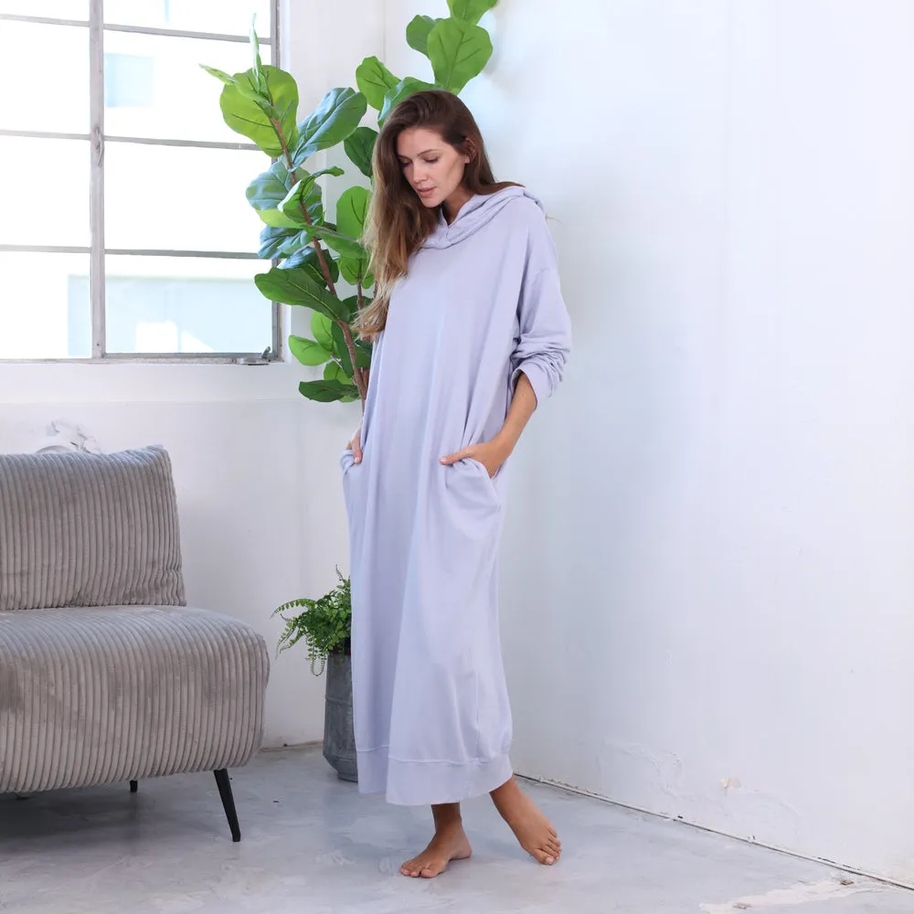 Long Urban MuuMuu Dress with Detachable Hood