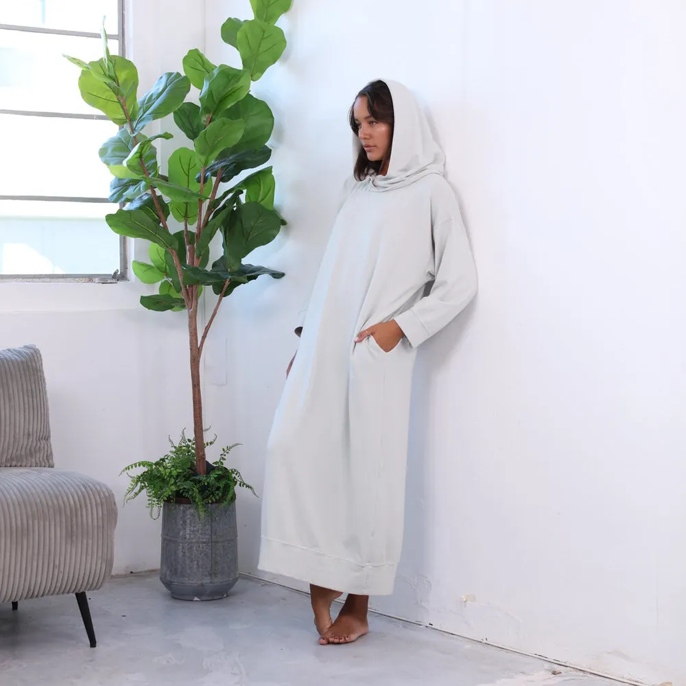 Long Urban MuuMuu Dress with Detachable Hood