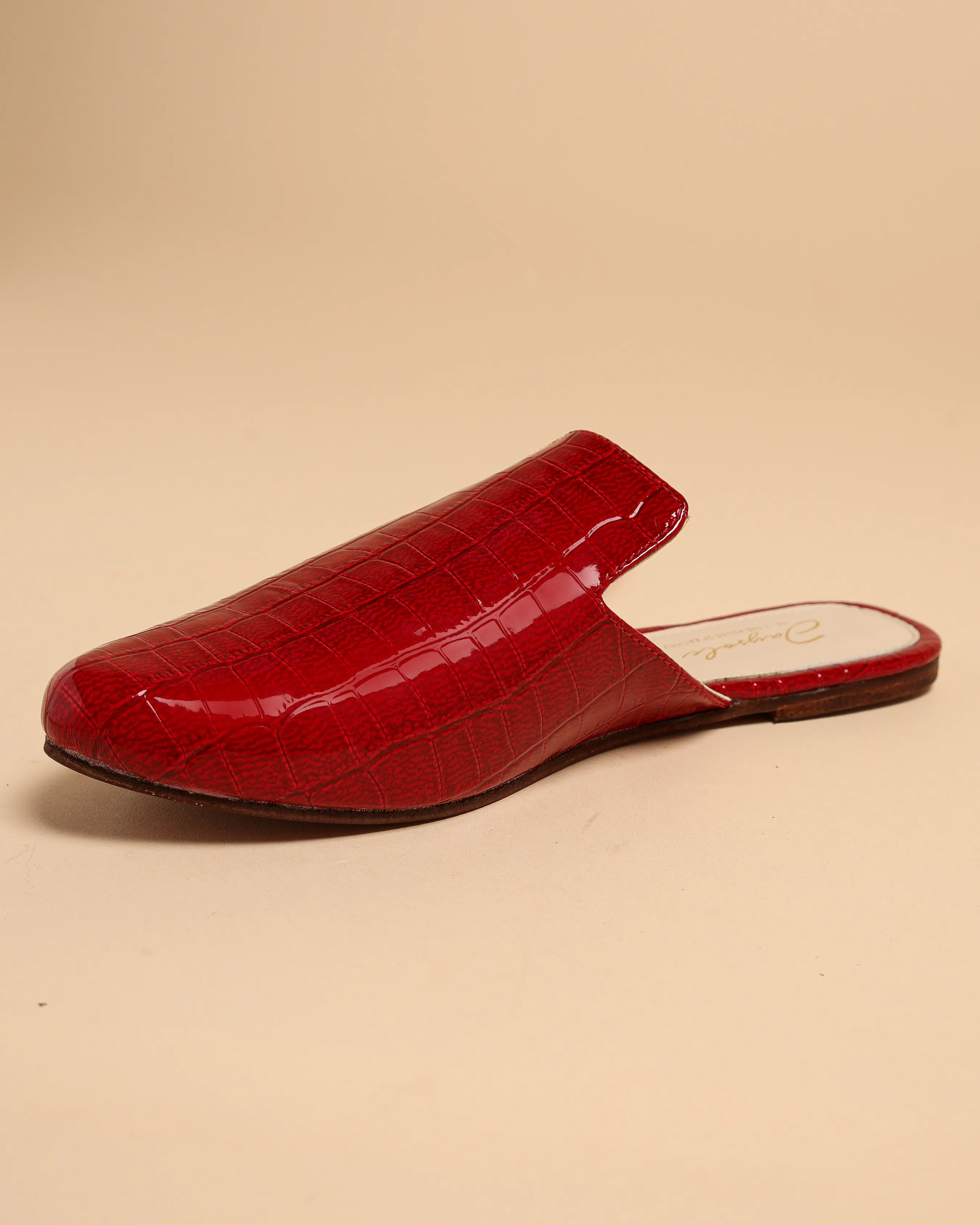 Urban Red Leather Mules