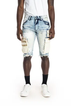 Utility  Fashion Jean Shorts - Harvey Blue