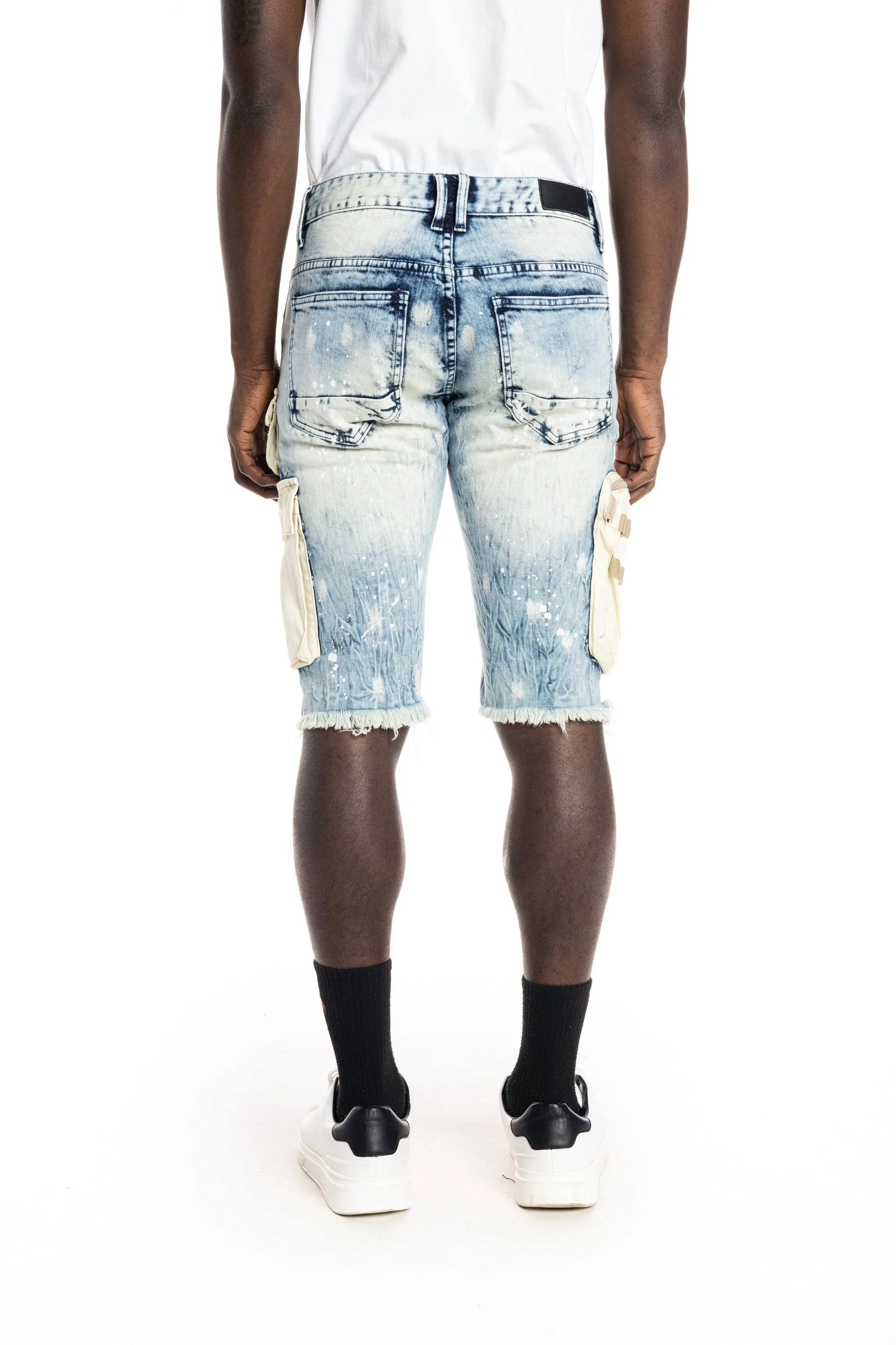 Utility  Fashion Jean Shorts - Harvey Blue