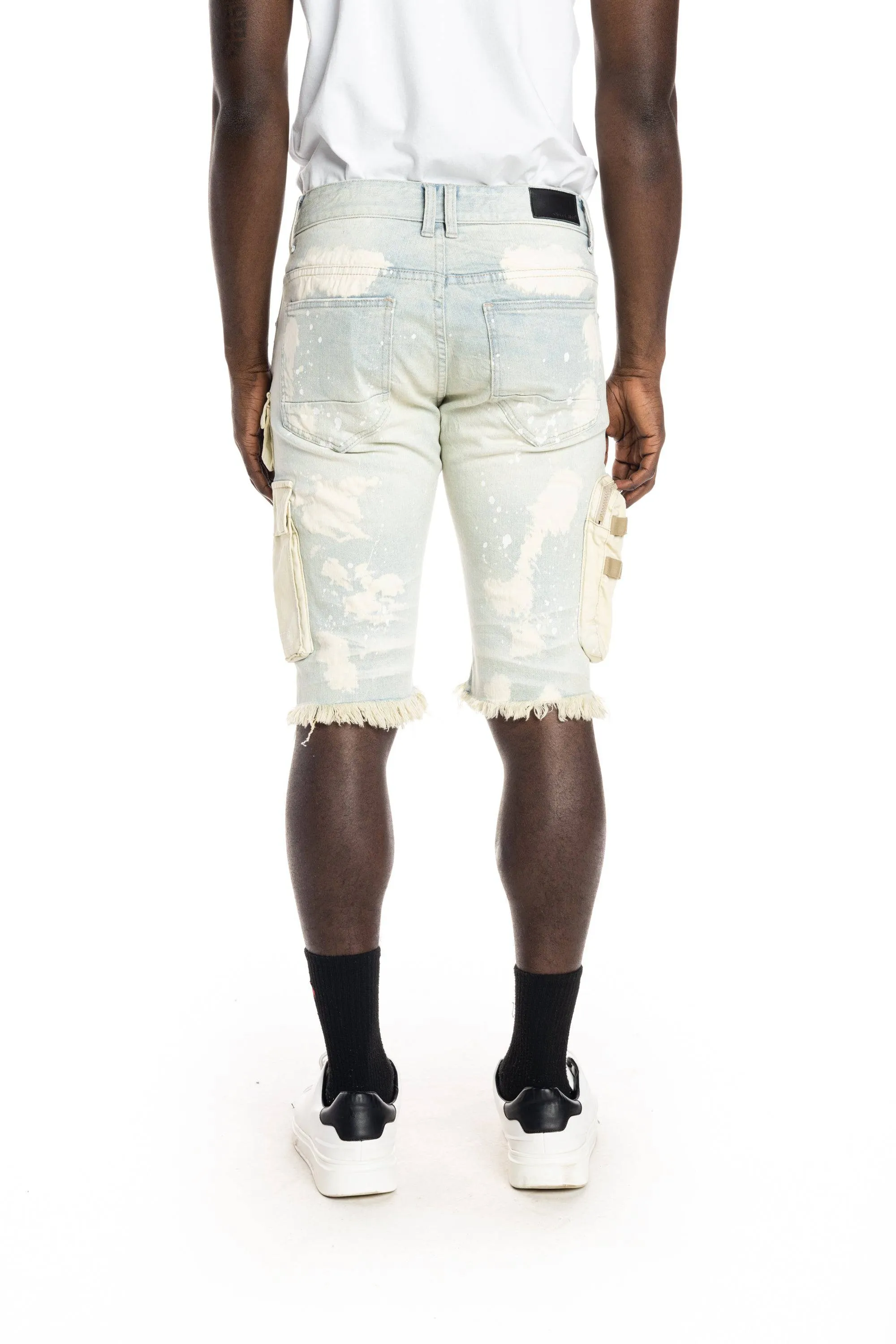 Utility  Fashion Jean Shorts - Norwich Blue