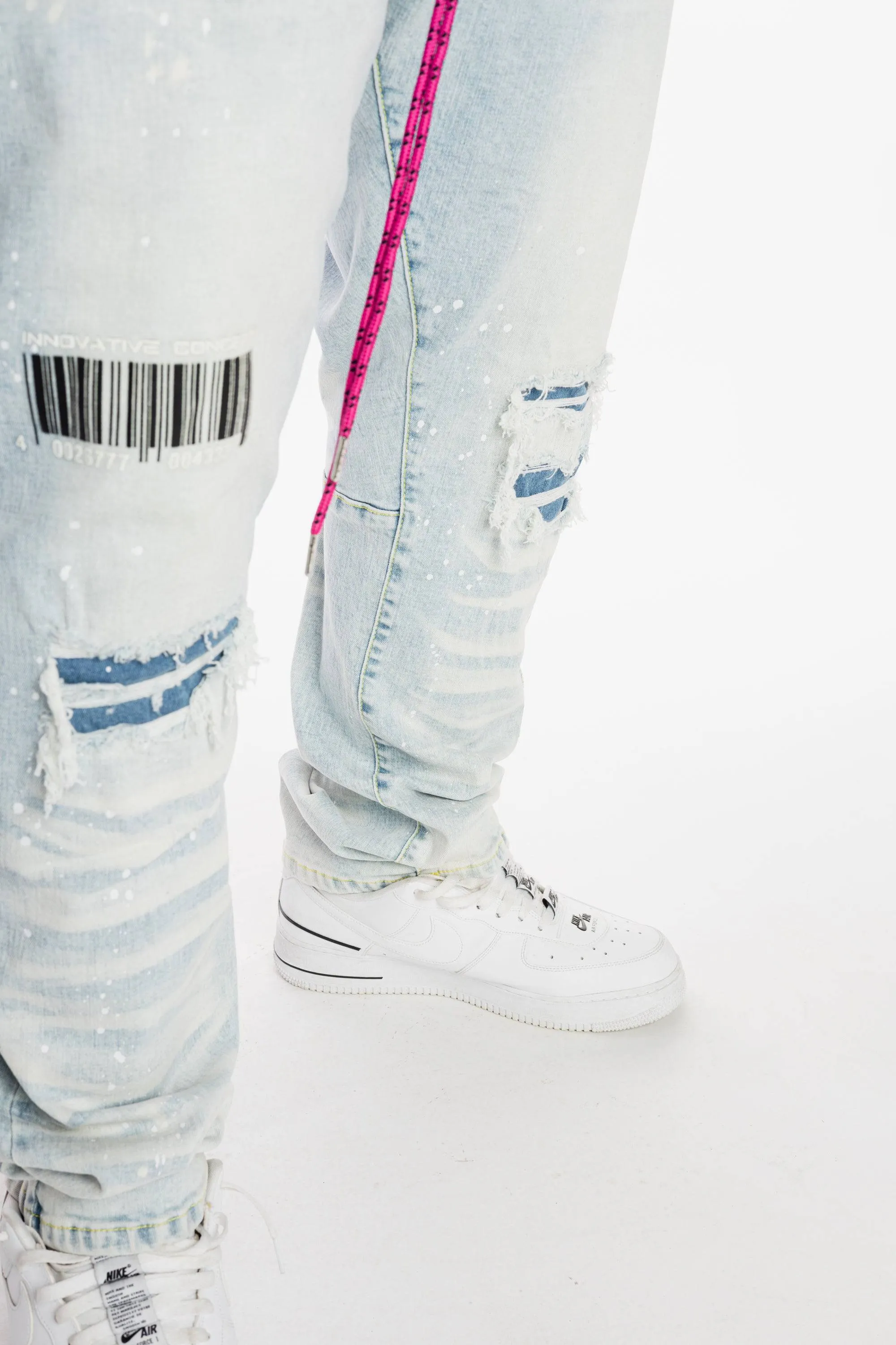 Utility Fashion Jeans -Plaster Blue