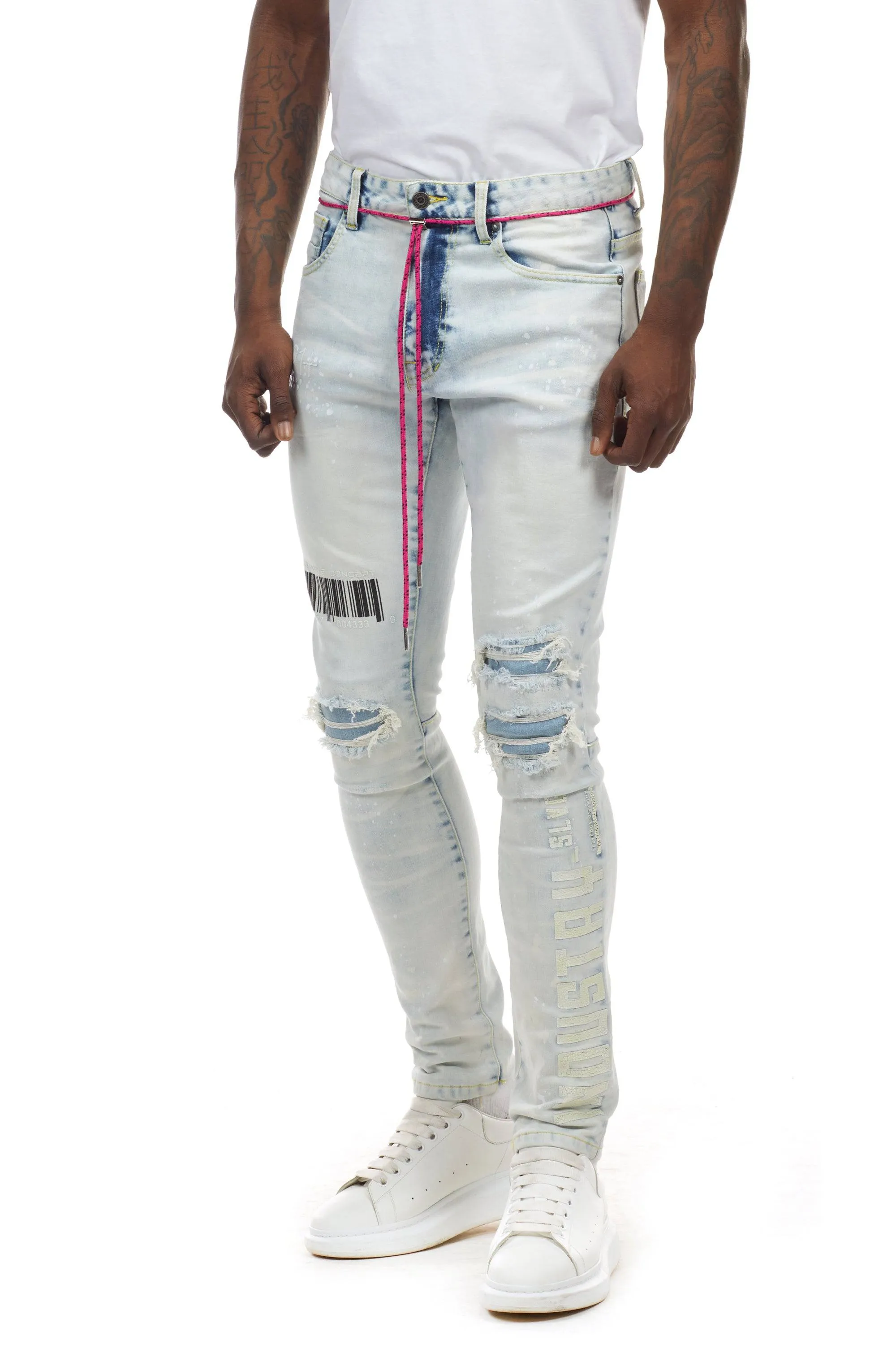 Utility Fashion Jeans -Plaster Blue