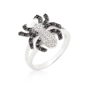 WildKlass Cubic Zirconia Spider Fashion Ring