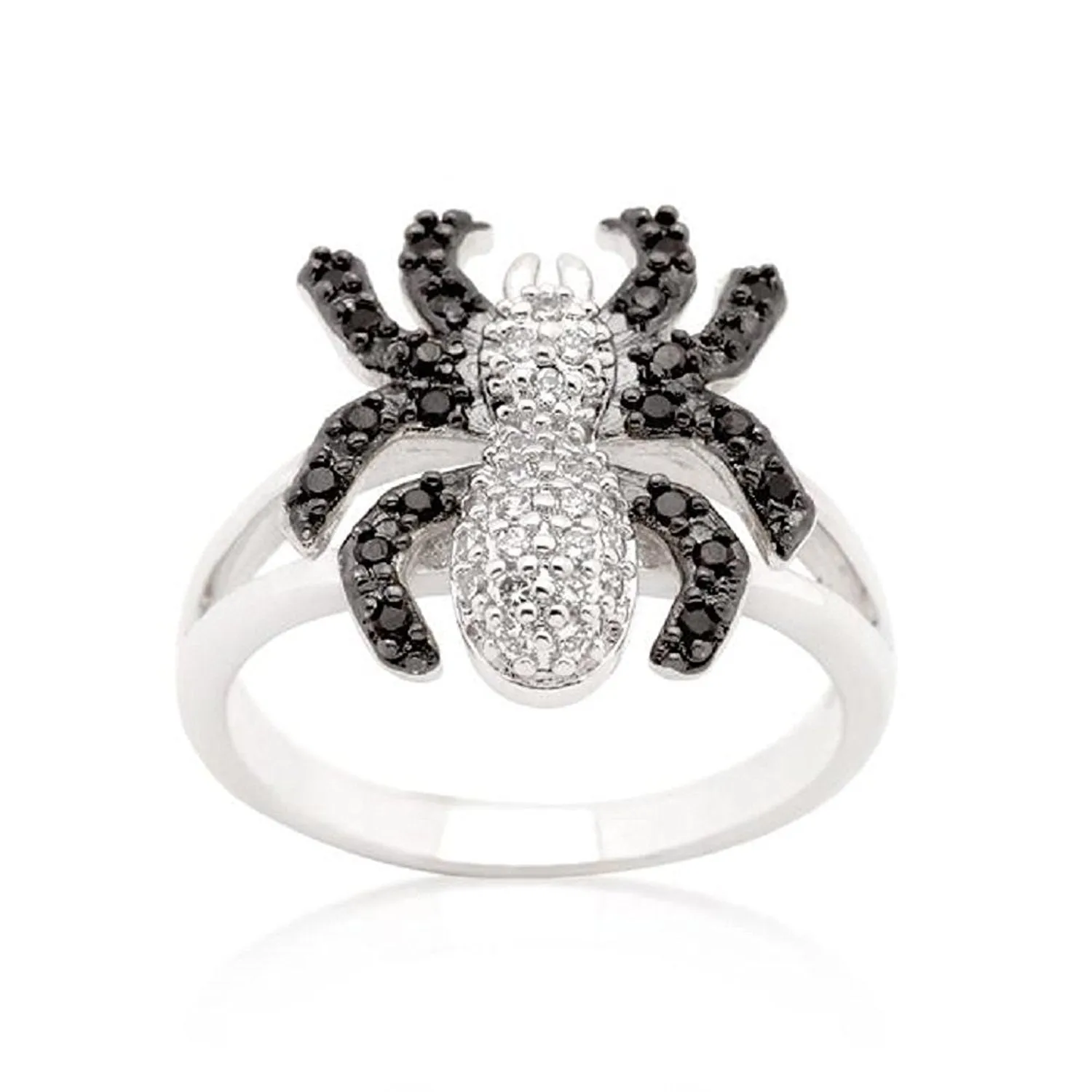 WildKlass Cubic Zirconia Spider Fashion Ring