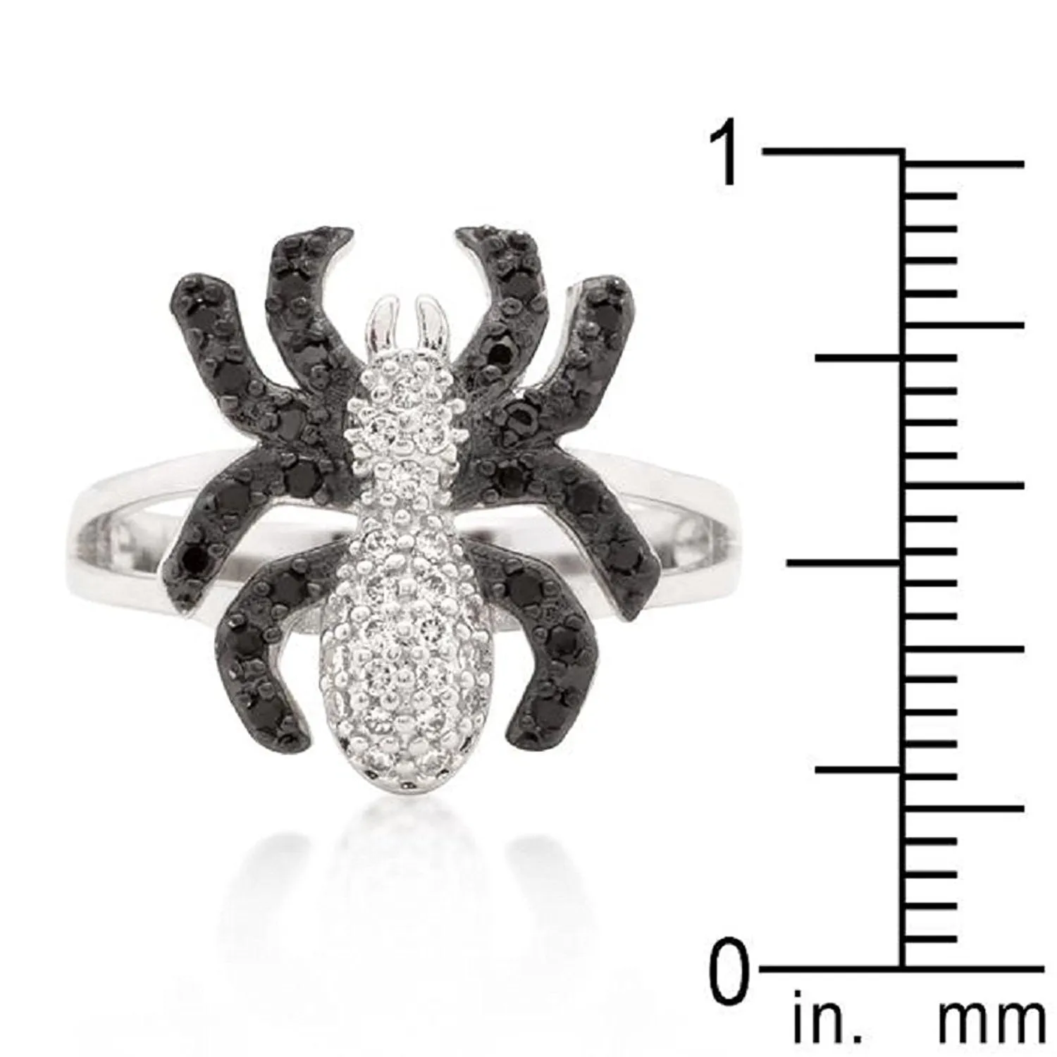 WildKlass Cubic Zirconia Spider Fashion Ring