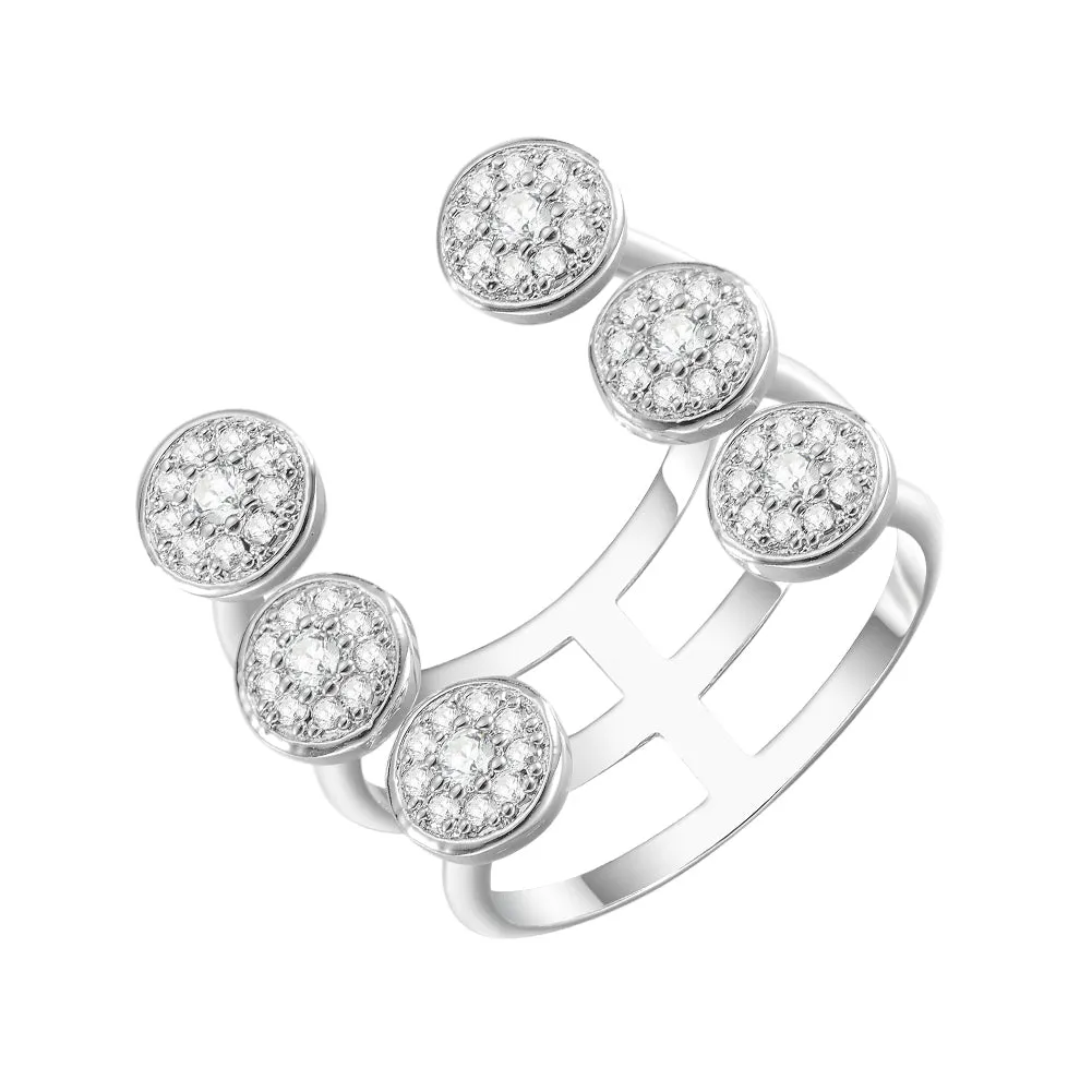 Women's Fashion Adjustable Open CZ Ring