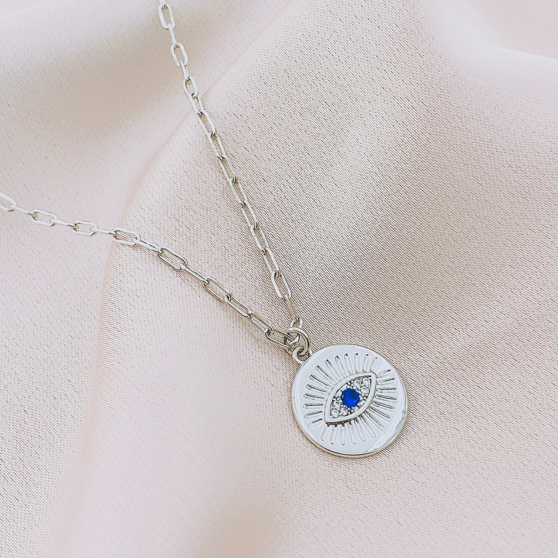 Women's Fashion CZ Evil eye Necklace