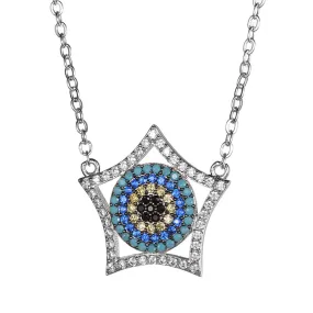 Women's Fashion CZ Evil eye Necklace