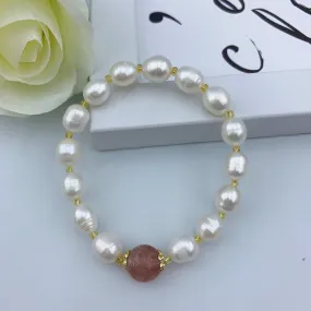 Women's Fashion Fresh Water Pearl Gemstone Bracelet