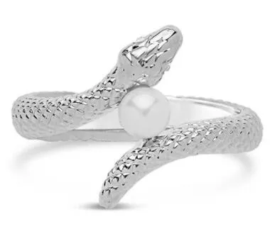 Women's Fashion Pearl Snake Ring