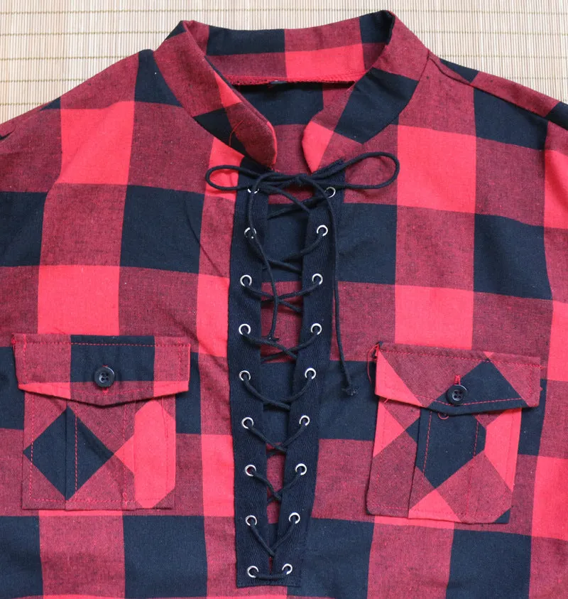 Women's Fashion Top Plaid Blouse Shirt